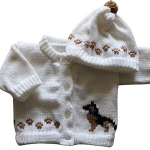 German Shepherd Baby Sweater, Knitted Baby Sweater, Personalized Baby Sweaters, Dog Baby Sweater, Baby Sweater, Dog Baby Bodysuit image 4