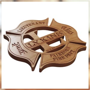 Maltese Cross, Firefighter Maltese Cross, Firefighter Wall Plaque, Fireman Gift