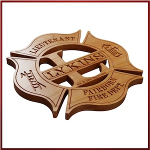 Maltese Cross, Firefighter Maltese Cross, Firefighter Wall Plaque, Fireman Gift