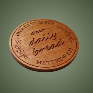 Sottopentola in legno religioso personalizzato, sottopentola, decorazioni per la cucina, presina, regalo per fornai