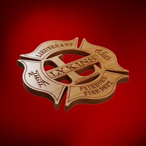 Maltese Cross, Firefighter Maltese Cross, Firefighter Wall Plaque, Fireman Gift