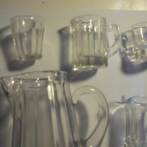 Lot De 5 Miniatures En Verre Vintage - Années 1980 - Sans Marque