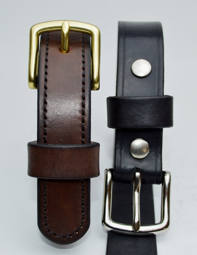 Men's Leather Belt. 1 Inch Wide. Handcrafted 8/9 Ounce Etsy