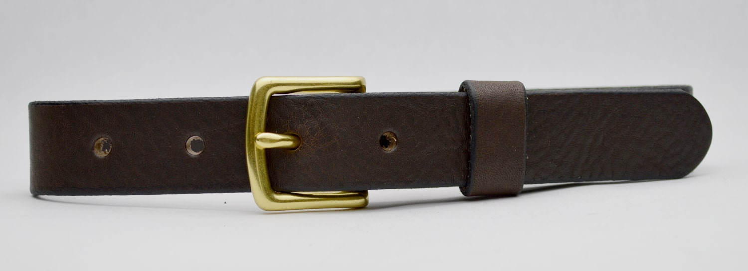 Leather Belt. 1 Inch Wide. Handcrafted USA, Beautiful Supple