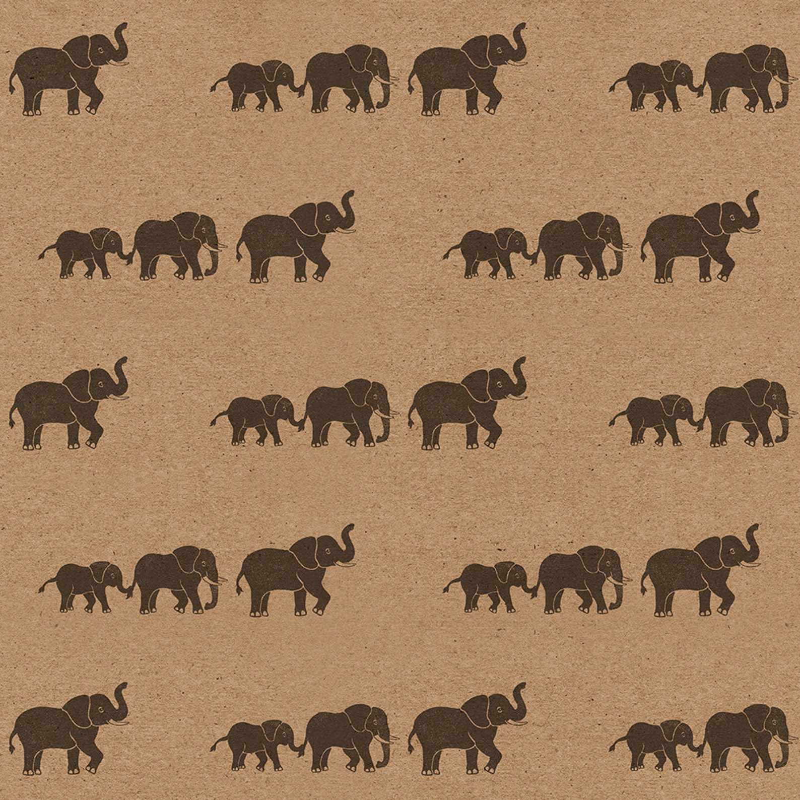 Elephant Wrapping Paper Sheet // Choice of Colours Yellow | Etsy UK
