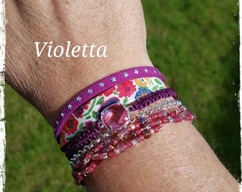 Cuff multi-row collection "Summer". Violetta