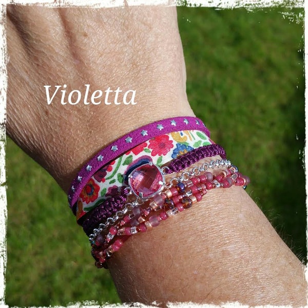 Manchette multi-rangs collection "Summer". Violetta