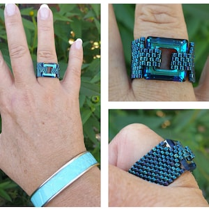 Anillo Swarovski de Cosmic Square