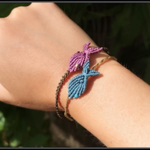Fish macramé bracelet