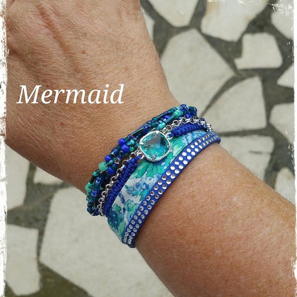 Manchette multi-rangs collection "Summer". Mermaid