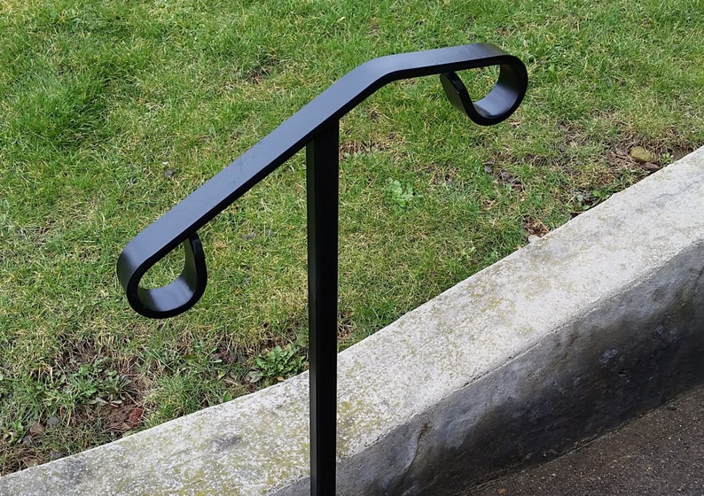 Standard Single Post Flat Bar Top Hand Rail 1 or 2 Step Etsy