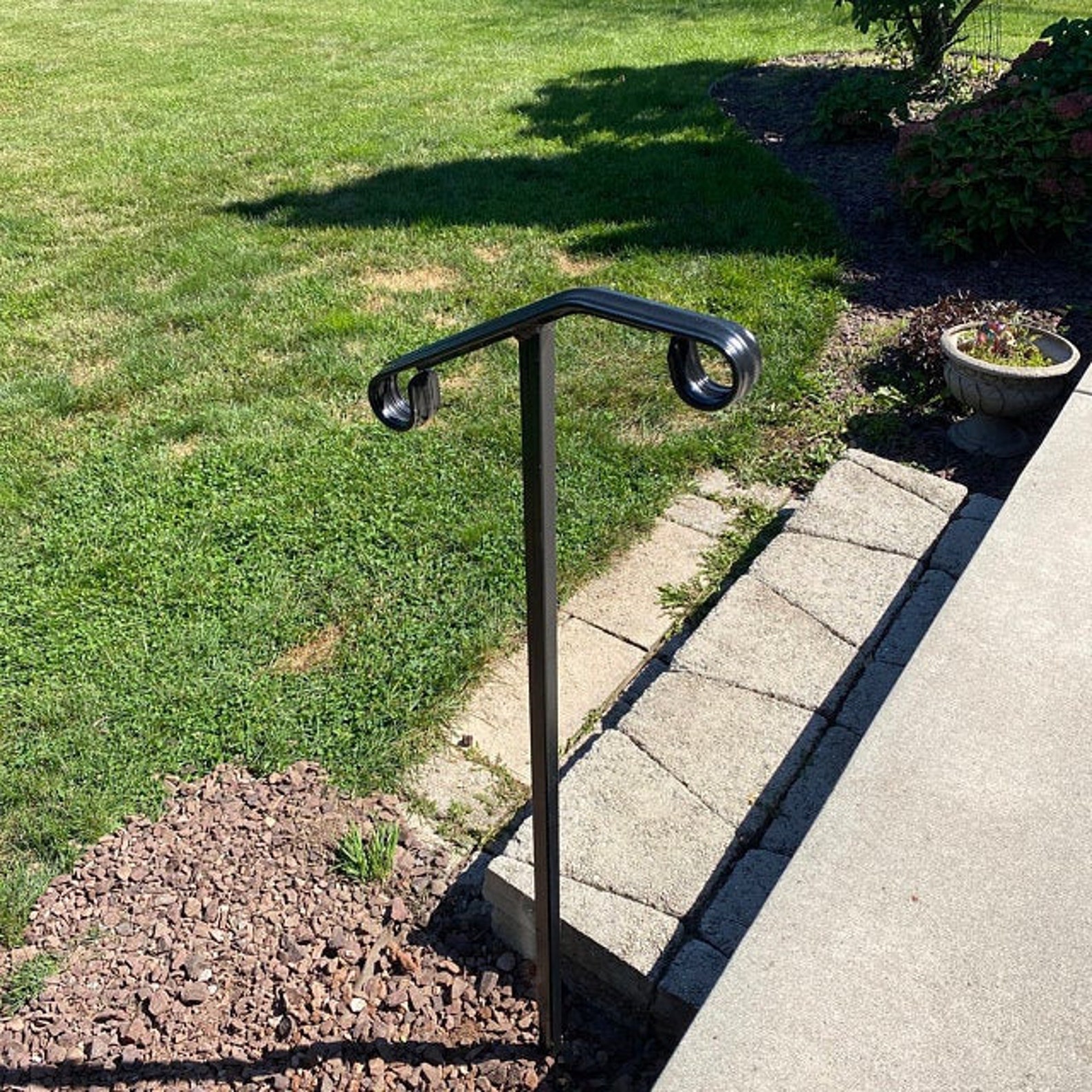 Single Post Railing for Installation in Ground Ornamental Etsy