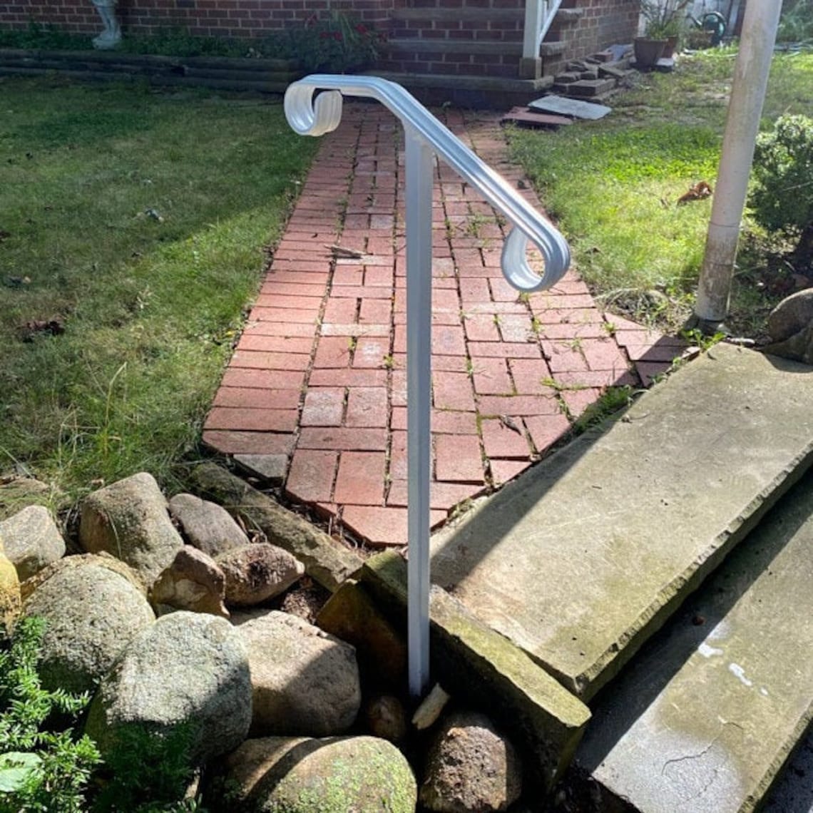 Single Post Railing for Installation in Ground Ornamental Etsy