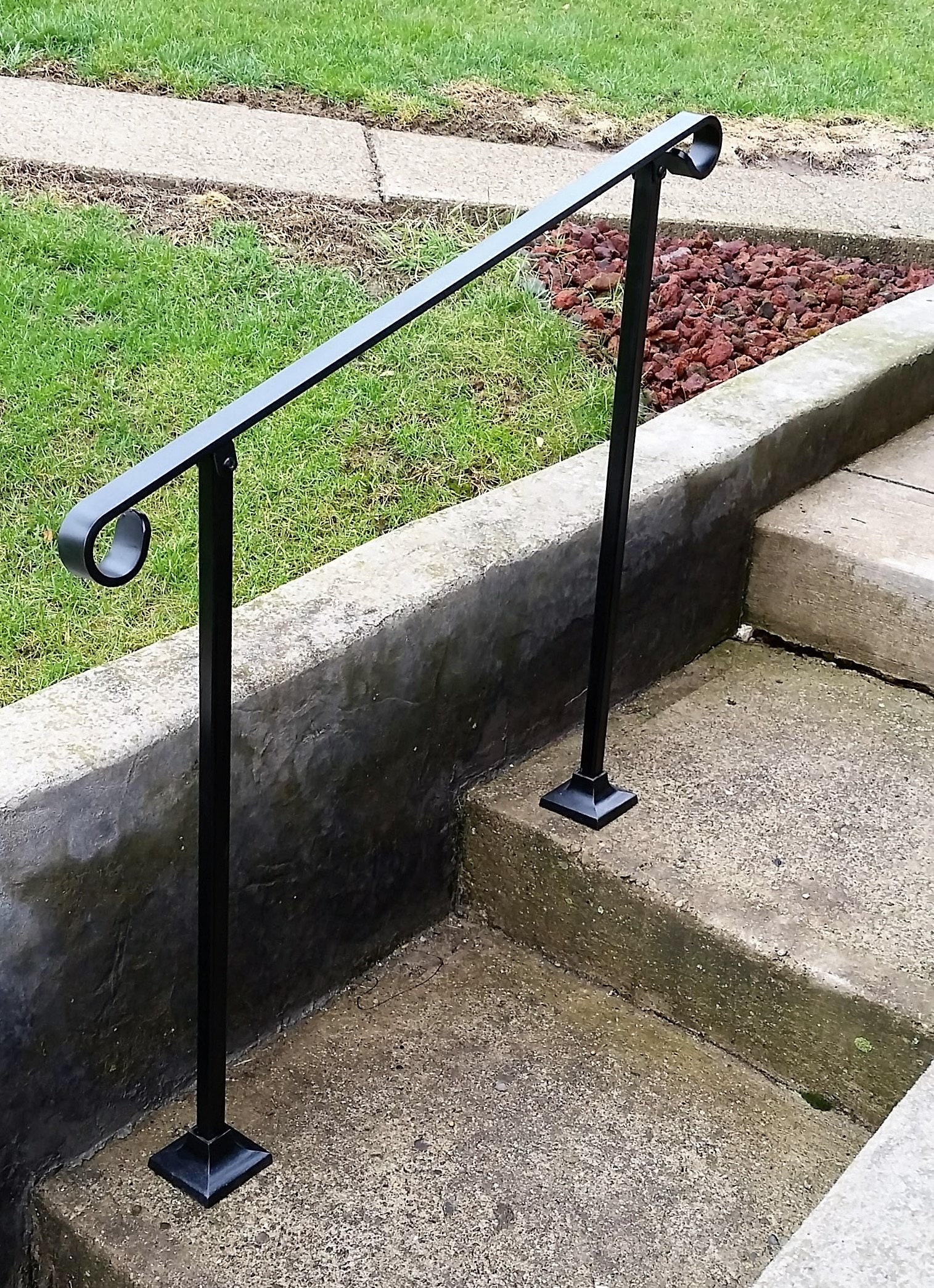 3' Three foot Stair Railing Handrail Standard Flatbar top Etsy