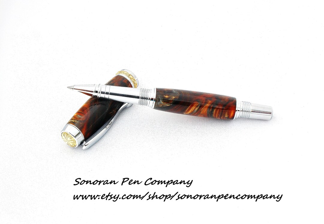 Triton Molten Metal Lava Rollerball Pen OR Fountain Pen Etsy