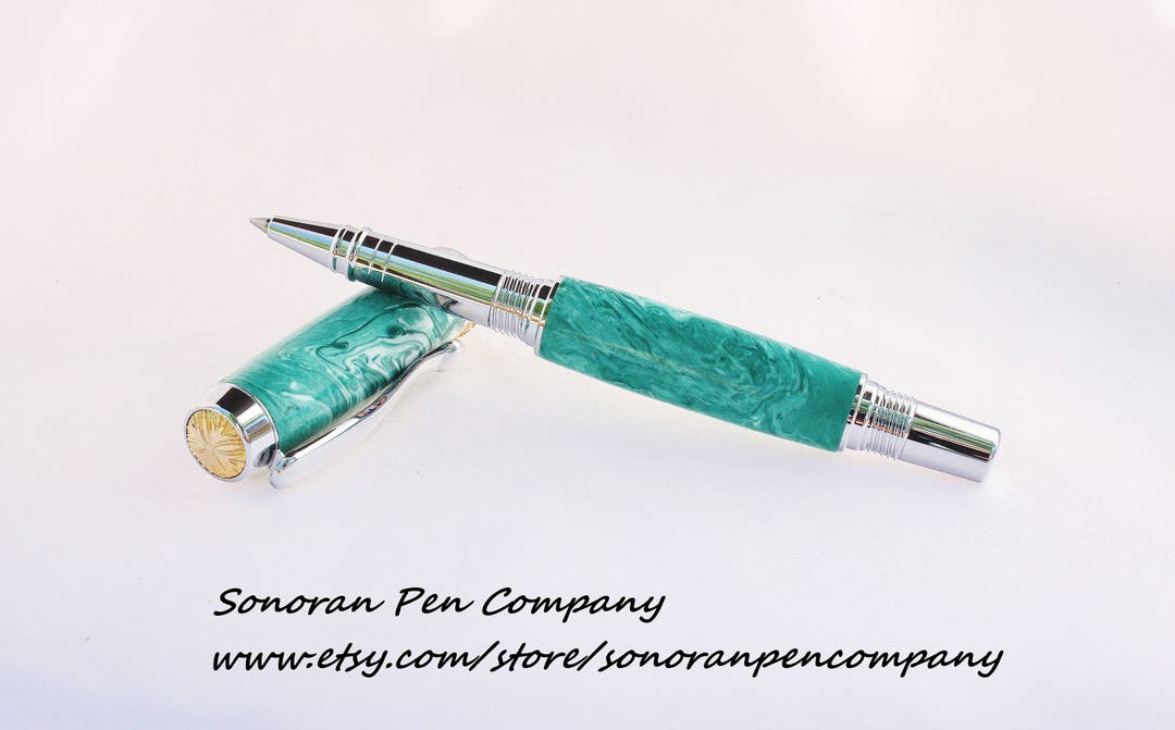 Triton Emerald Cascade Rollerball Pen OR Fountain Pen Etsy