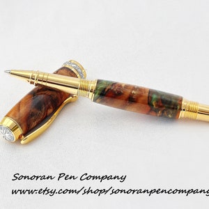 Triton Peach Burl Rollerball pen OR Fountain pen