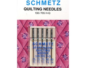 Sewing Machine Needles, Schmetz Quilting Needles, Assorted Needles, Size 90/14, Size 75/11, 5 Count 1739, Sewing Needles, Quilting Notions