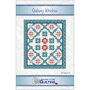 Galaxy Window Quilt Pattern, Hard Copy Pattern, Stars and Chains Quilt Pattern, Readerville Quilt Pattern, Bound To Be Quilting