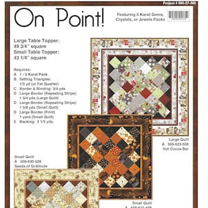 On Point Table Topper Pattern, PDF Pattern, Precut Pattern, Digital Pattern, Downloadable Quilt Pattern, Wilmington Prints