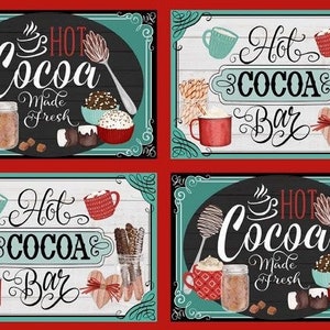 Cocoa Sweet, Placemat Panel 27669 379, Danielle Leone for Wilmington Prints, 100% Quality Quilting Cotton Fabric