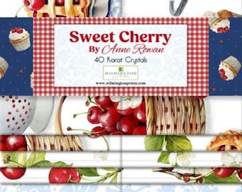 Sweet Cherry Jelly Roll, Anne Rowan, Wilmington Prints, Precut Fabric Strips, 40 Karat Gems, Quilting Cotton Fabric