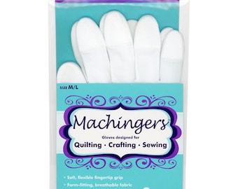 Quilters Touch, Machingers Gloves, Quilting Gloves, Medium/Large Gloves, Quilting Accessories, Quilting Notions, Sewing Notions