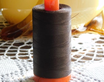 Aurifil Thread, Sewing Thread, Quilting Thread, Aurifil 5024, Dark Brown, MAKO 50 wt, Cotton Thread, Aurifil Dark Brown Thread, 1422 Yds