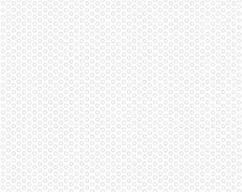 Wilmington Prints Essentials Cookie Dough, Tiny Rings White on White 39091 100, Quality Quilting Cotton Fabric, Priced/Sold by the Half Yard