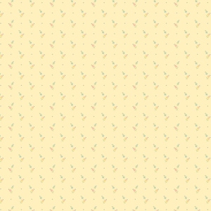 Hollyhock Lane, Kindness Yellow 23818, Poppie Cotton, Tiny Blue Flower Fabric, Quilting Cotton, Fabric By The Yard and Half Yard