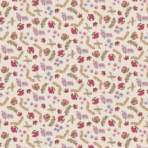 Cottagecore, Fern Cream 21230905-01, Camelot Fabrics, Floral Fabric, Quality Quilting Cotton, Fabric By The Yard and Half Yard