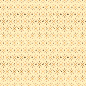 Hollyhock Lane, Joy Yellow 23805, Poppie Cotton, Pastel Peach Floral Fabric, Flower Fabric, Quilting Cotton Fabric By The Yard and Half Yard