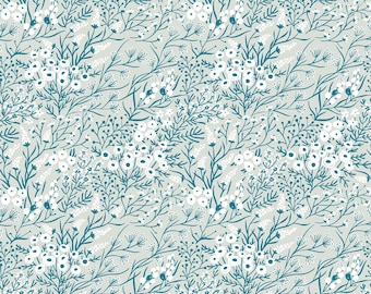 Whimsy, Winter White Grey 5WMS1, In The Beginning Fabrics, Quality Quilting Cotton Fabric, Priced/Sold by the Half Yard
