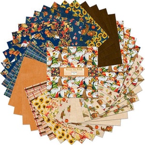 Gnome-Kin Patch Layer Cake, Susan Winget, Wilmington Prints, Precut Squares, Precut Fabric, 10x10 Fabric Squares, Quilting Cotton Fabric