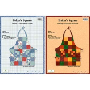 Baker's Square Apron Pattern, Hard Copy Pattern, Charm Pack Pattern, Precut Apron Pattern, Wilmington Prints