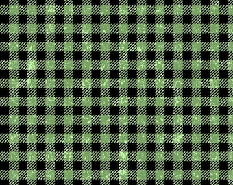 Gnome-ster Mash, Buffalo Checks Green 82655-779, Green Plaid Fabric, Wilmington Prints, Quilting Cotton Fabric, Priced/Sold by the Half Yard