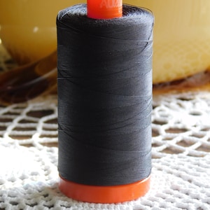 Aurifil Thread Sewing Thread Quilting Thread Aurifil 4241 Very Dark Grey MAKO 50 wt Cotton Thread Aurifil Grey Thread 1422 Yds Gray Thread
