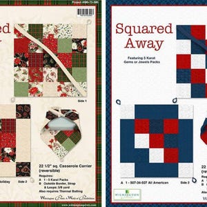 Squared Away Casserole Carrier Pattern, Charm Pack Friendly Quilting Project (Hard Copy)