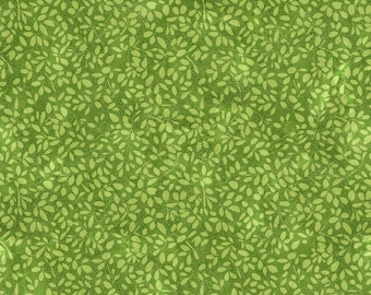 On The Go, Leaves 9KFA-1 Green, In the Beginning Fabrics, Quilting Cotton Fabric by the Half Yard