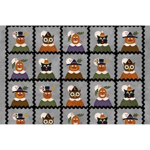 Happy Jacks & Friends, Jack and Friends Squares MASF9400-K, Bonnie Sullivan, Maywood Studio, Quilting Cotton Flannel, Fabric By the Yard, HY