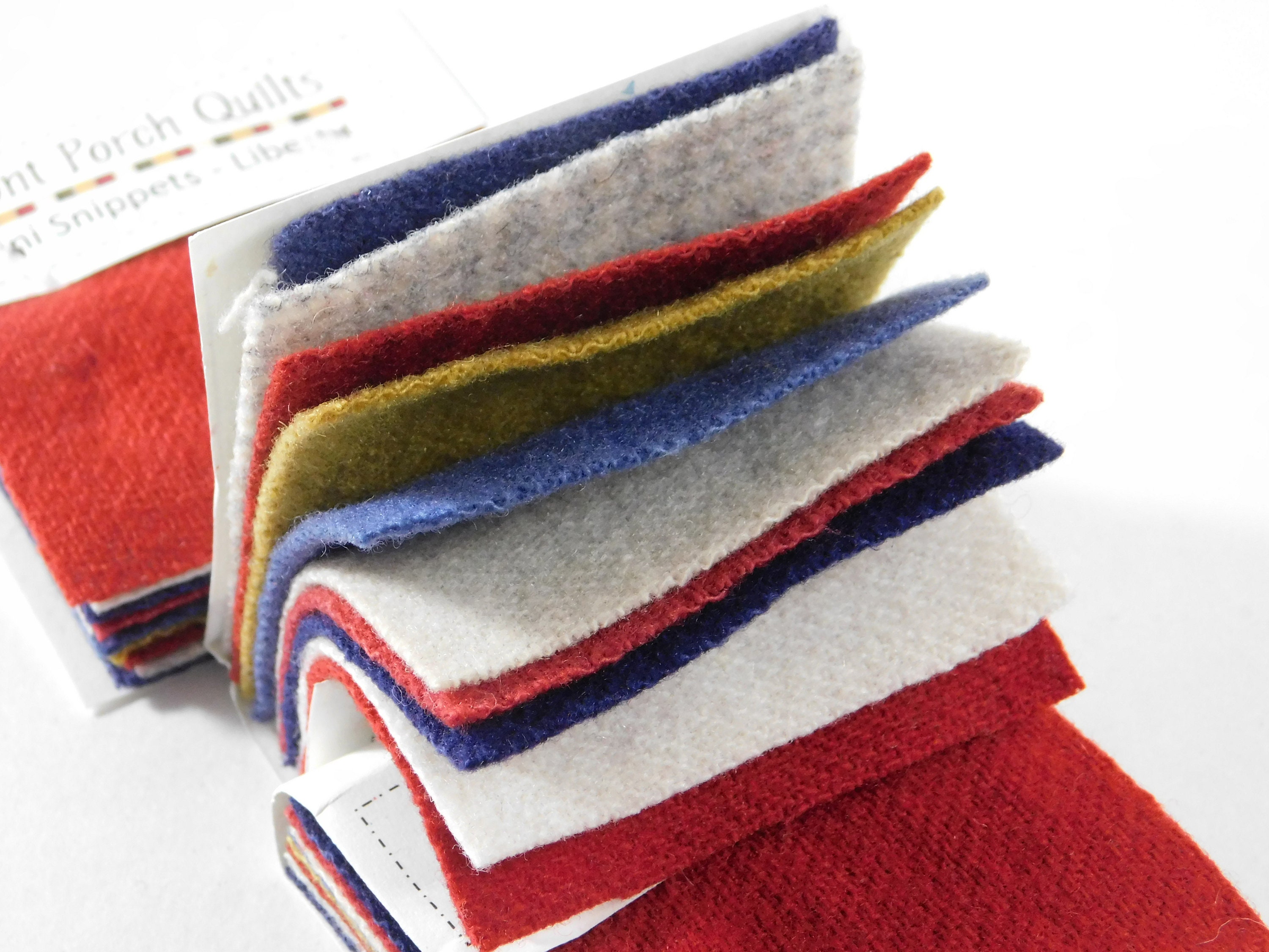 Mini Wool Charm Pack, Wool Fabric, Liberty Mini Charm Snippet, Front ...