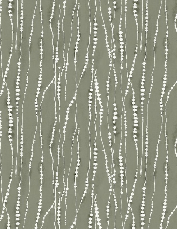 Au Naturel, Dotted Stripe Green 17823 711, Lisa Audit for Wilmington Prints, Quality Quilting Cotton Fabric, Priced/Sold by the Half Yard