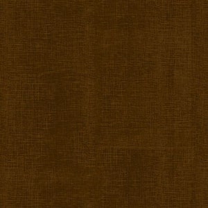 May include: A brown textured fabric background with a subtle woven pattern.