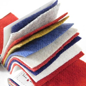 Mini Wool Charm Pack, Wool Fabric, Liberty Mini Charm Snippet, Front ...