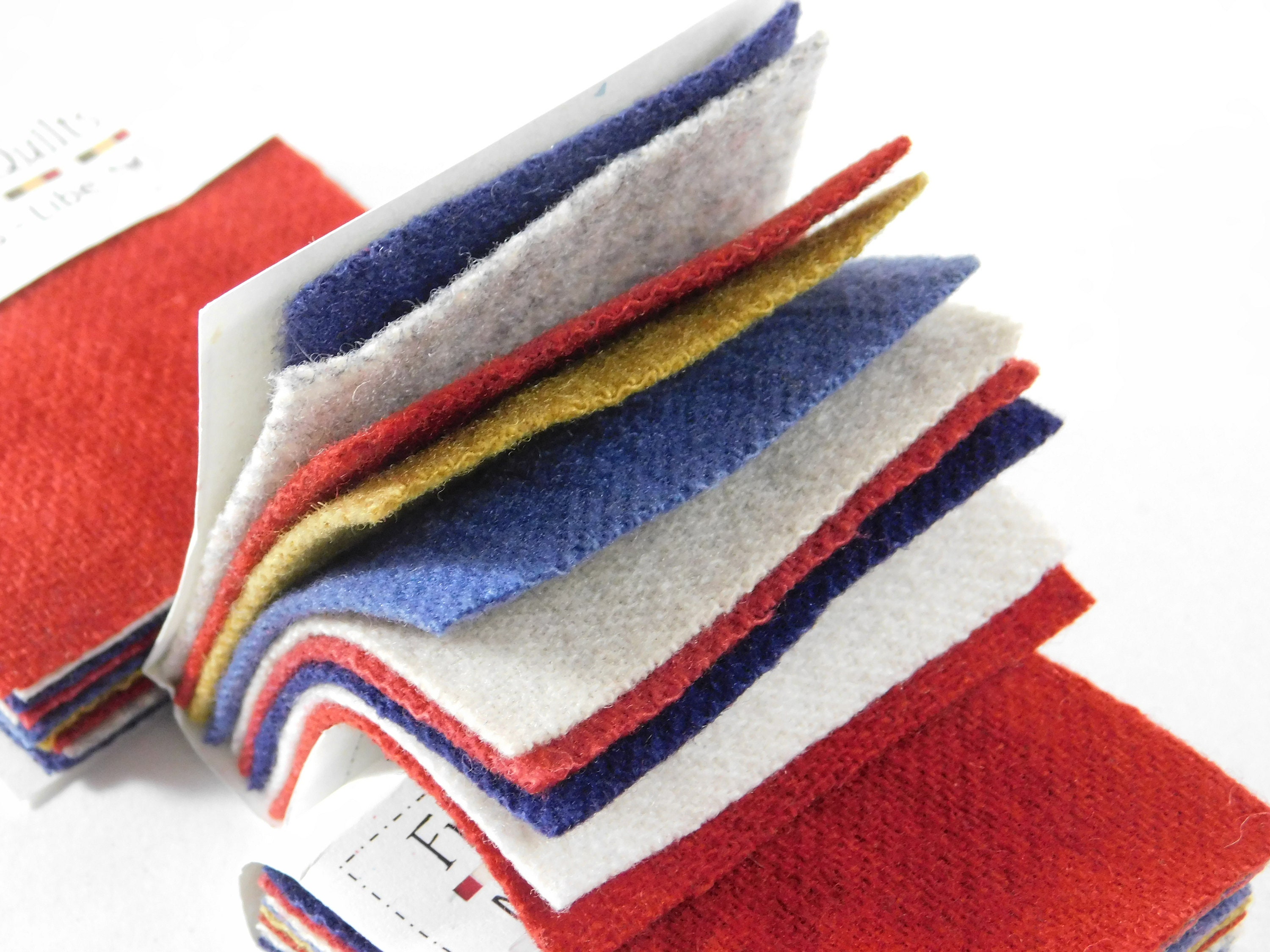 Mini Wool Charm Pack, Wool Fabric, Liberty Mini Charm Snippet, Front ...