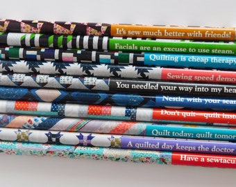 Quilt Pencils, Quilt Sayings, Laura Coia's Quilty Pencils, Gift for Quilter, Gift for Sewer, Quilting Gift, C&T Publishing