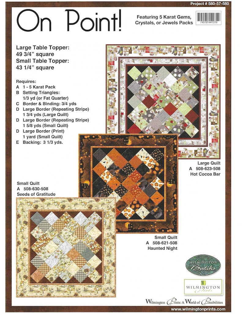 On Point Table Topper PDF Pattern, Precut Digital Pattern, Downloadable ...