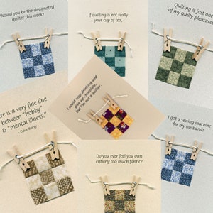 Carte de voeux pour quilters, carte de correspondance humoristique, carte drôle, petite carte de correspondance pleine d'esprit, carte de courtepointe drôle, cadeau pour quilter, carte pour quilter