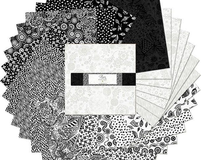 Illusion Layer Cake, Wilmington Prints, Black and White Layer Cake