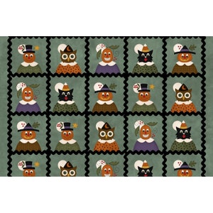 Happy Jacks & Friends, Jack and Friends Squares MASF9400-Q, Halloween Fabric, Bonnie Sullivan, Maywood Studio, Quilting Cotton Flannel